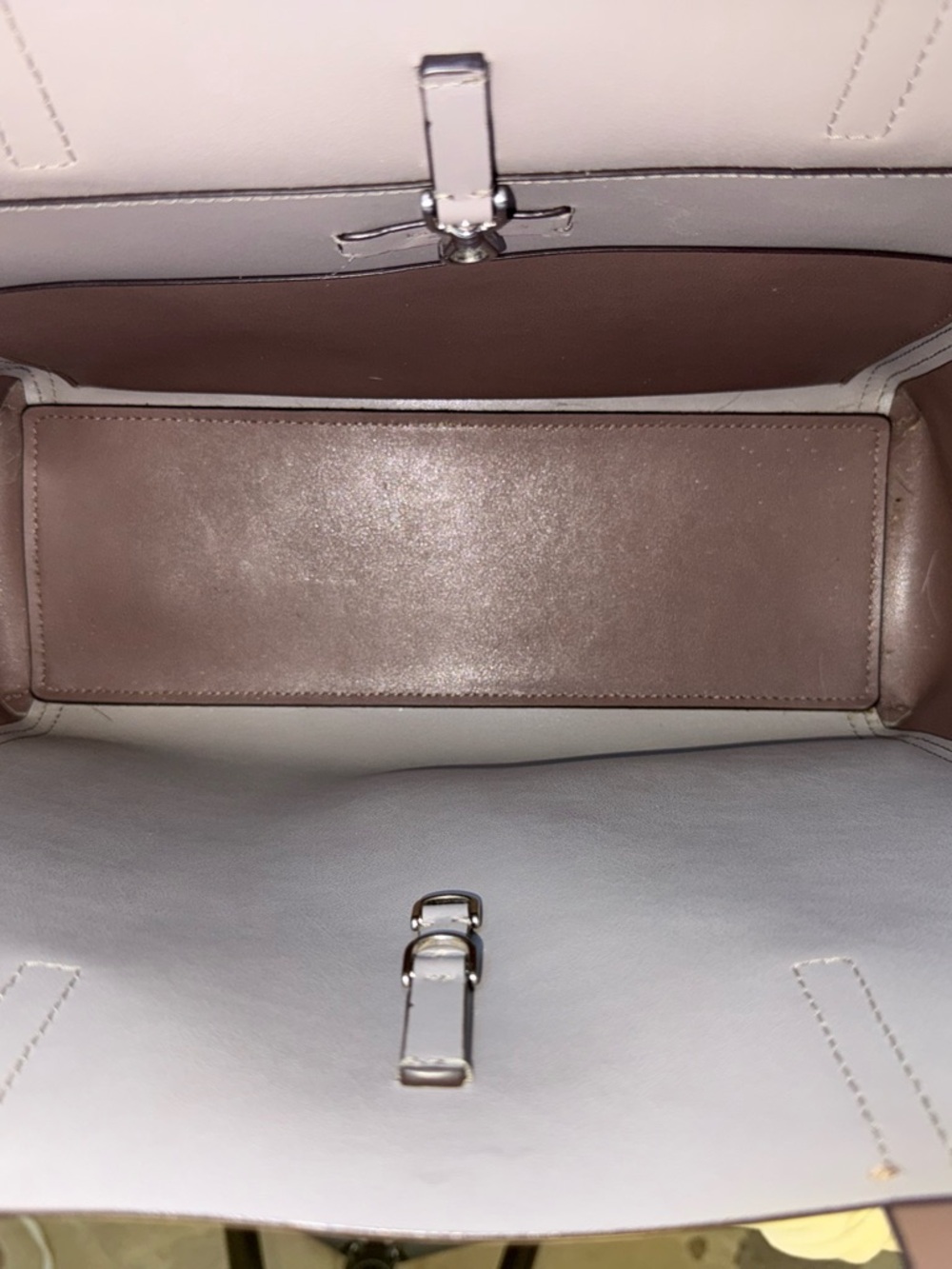 kate spade Two-Tone Taupe and Brown Leather Tote - Picture 4 of 10